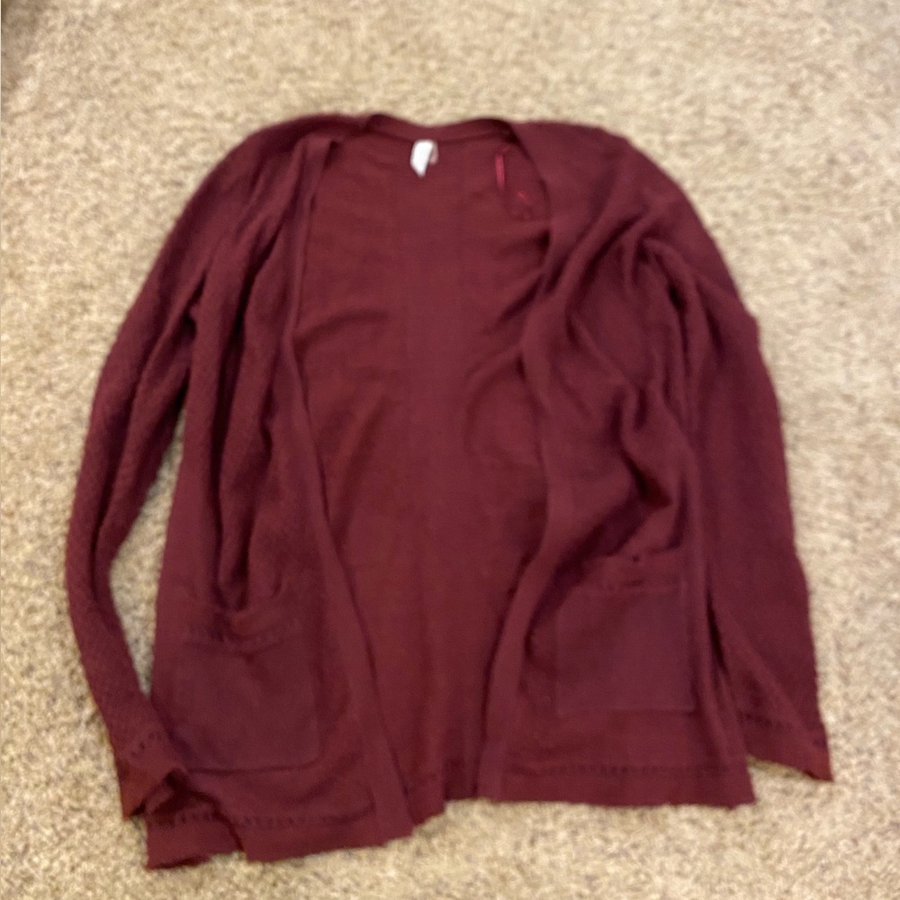 Burgundy Cardigan